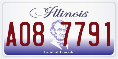 IL license plate A087791