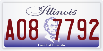 IL license plate A087792