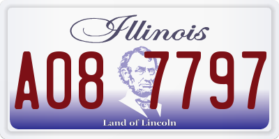 IL license plate A087797