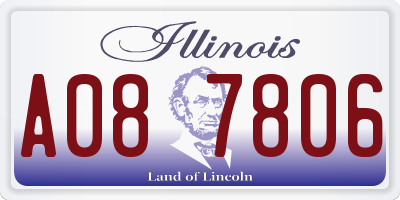 IL license plate A087806