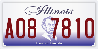 IL license plate A087810