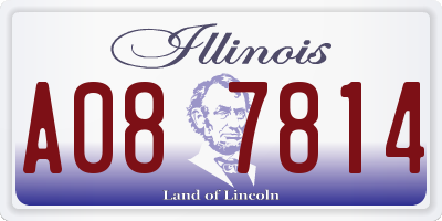 IL license plate A087814