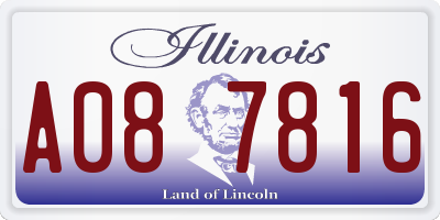 IL license plate A087816