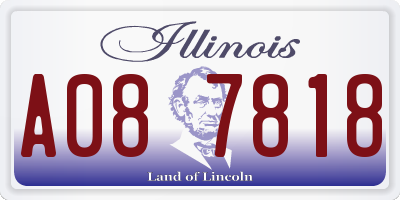 IL license plate A087818