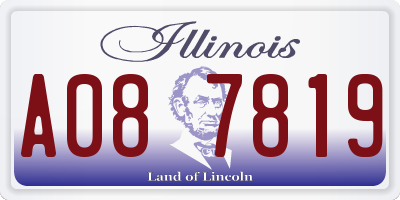 IL license plate A087819