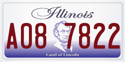 IL license plate A087822