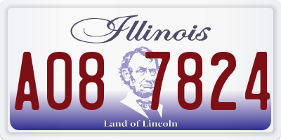 IL license plate A087824