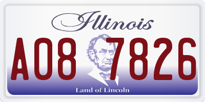 IL license plate A087826