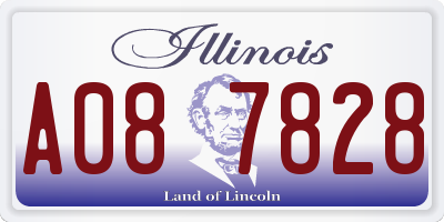IL license plate A087828
