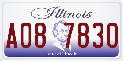 IL license plate A087830
