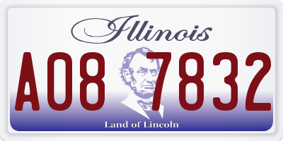 IL license plate A087832