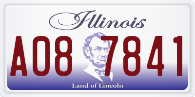 IL license plate A087841