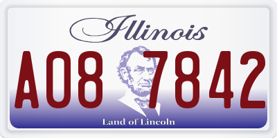 IL license plate A087842