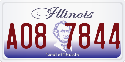 IL license plate A087844
