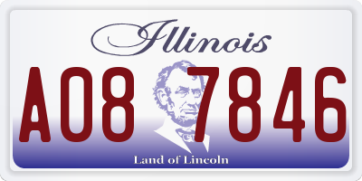 IL license plate A087846