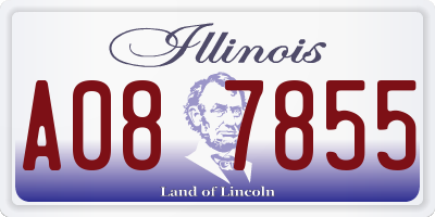 IL license plate A087855
