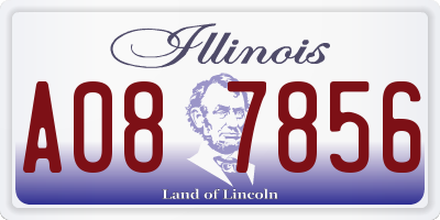 IL license plate A087856