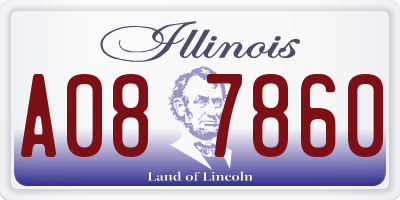 IL license plate A087860