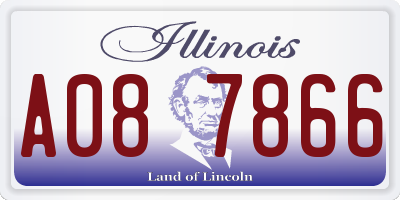 IL license plate A087866