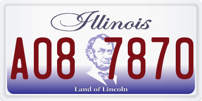 IL license plate A087870
