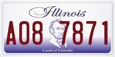 IL license plate A087871