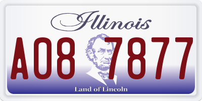 IL license plate A087877