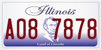 IL license plate A087878