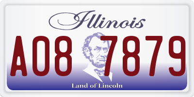 IL license plate A087879