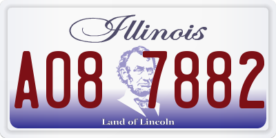 IL license plate A087882