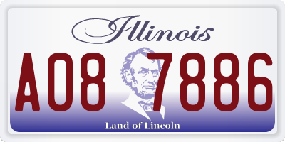 IL license plate A087886