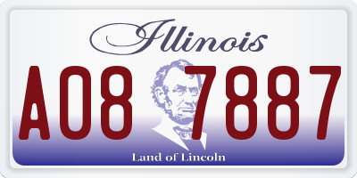 IL license plate A087887