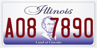 IL license plate A087890