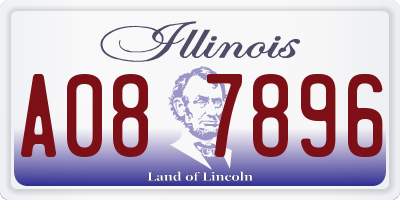 IL license plate A087896