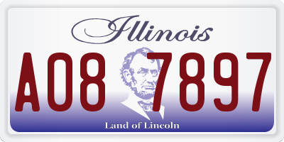 IL license plate A087897