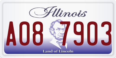 IL license plate A087903