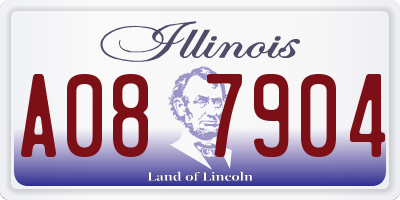 IL license plate A087904