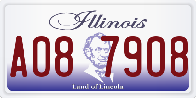 IL license plate A087908