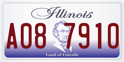 IL license plate A087910