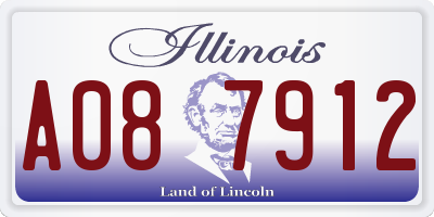 IL license plate A087912