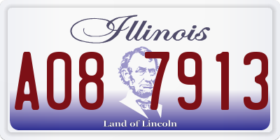 IL license plate A087913
