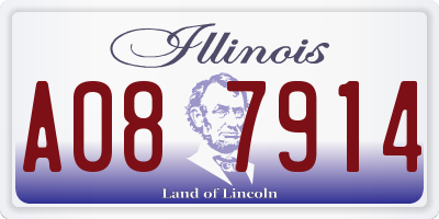IL license plate A087914