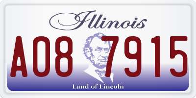IL license plate A087915