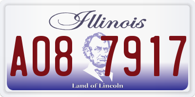 IL license plate A087917
