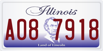 IL license plate A087918