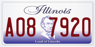IL license plate A087920