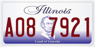 IL license plate A087921