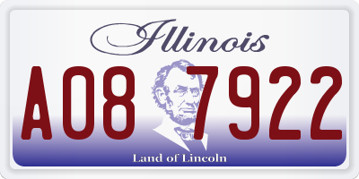 IL license plate A087922