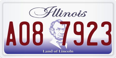 IL license plate A087923