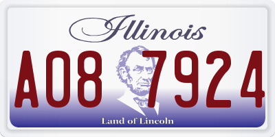 IL license plate A087924