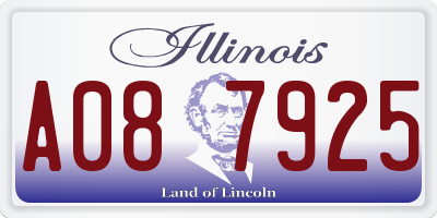 IL license plate A087925